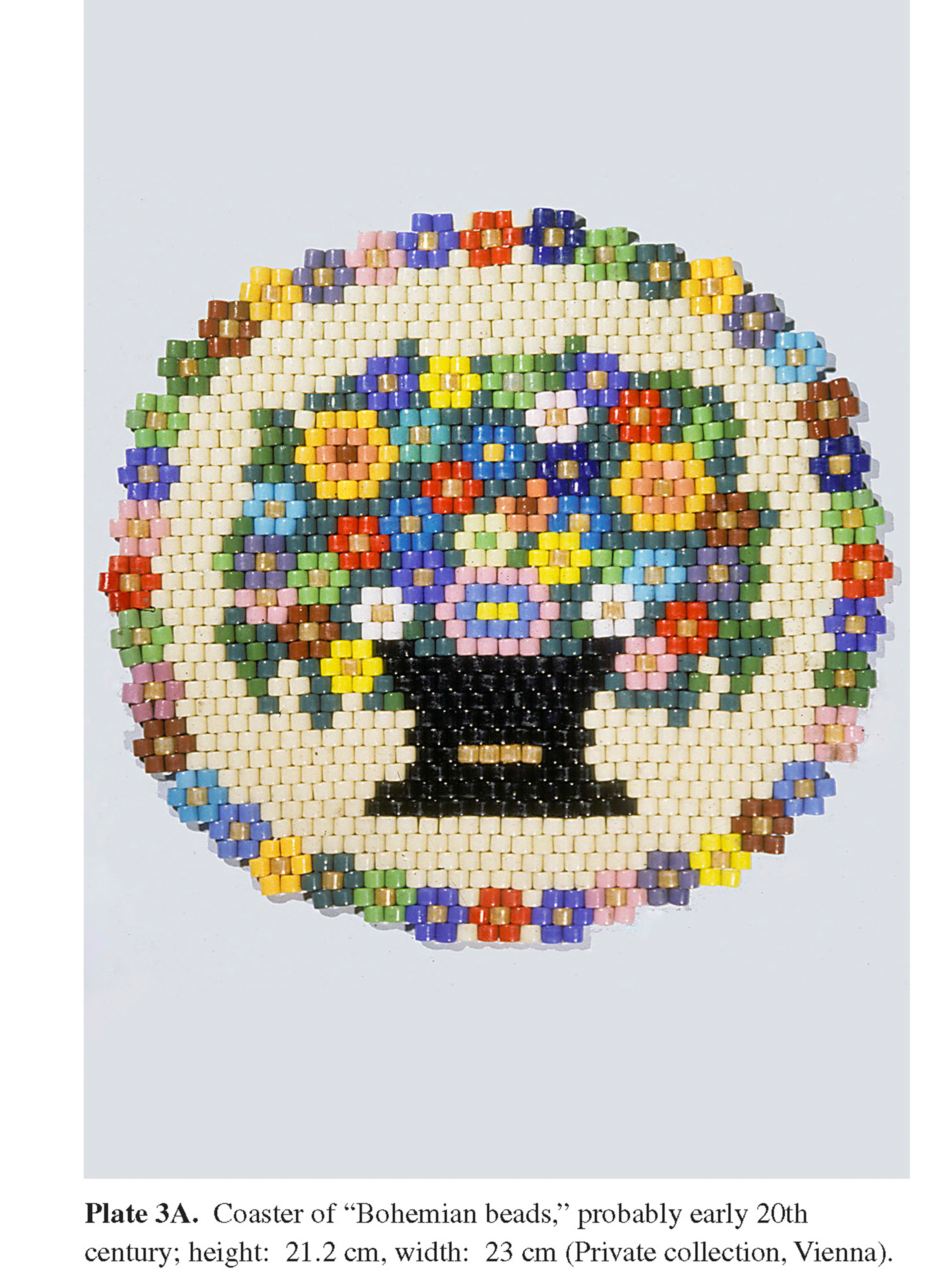 Plate 3A Coaster of “Bohemian beads,” probably early 20th century; height: 21.2 cm, width: 23 cm (Private collection, Vienna).