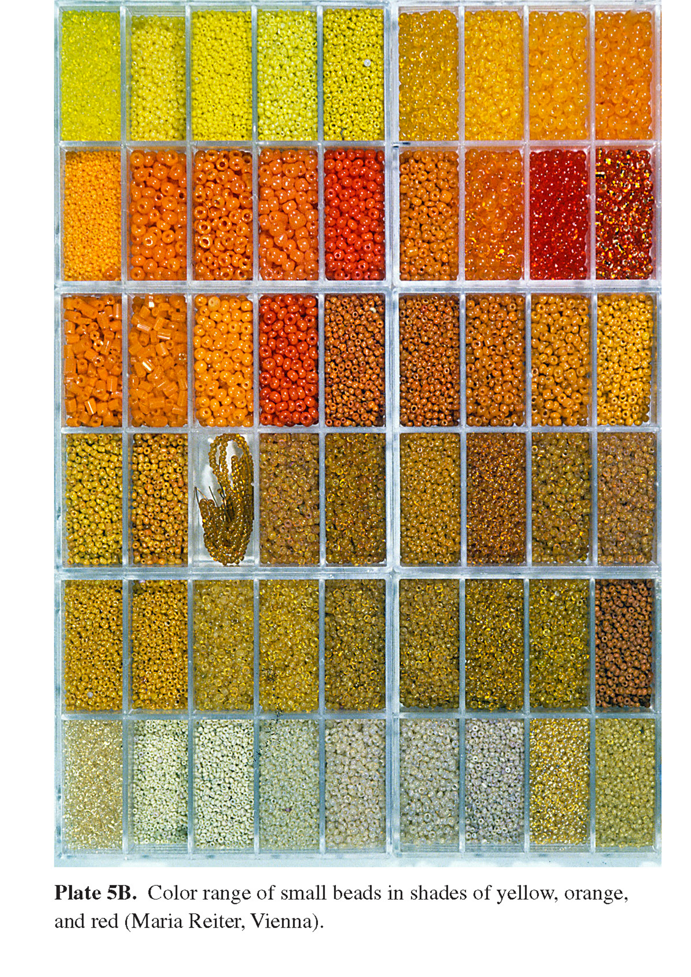 Plate 5B Color range of small beads in shades of yellow, orange, and red (Maria Reiter, Vienna).