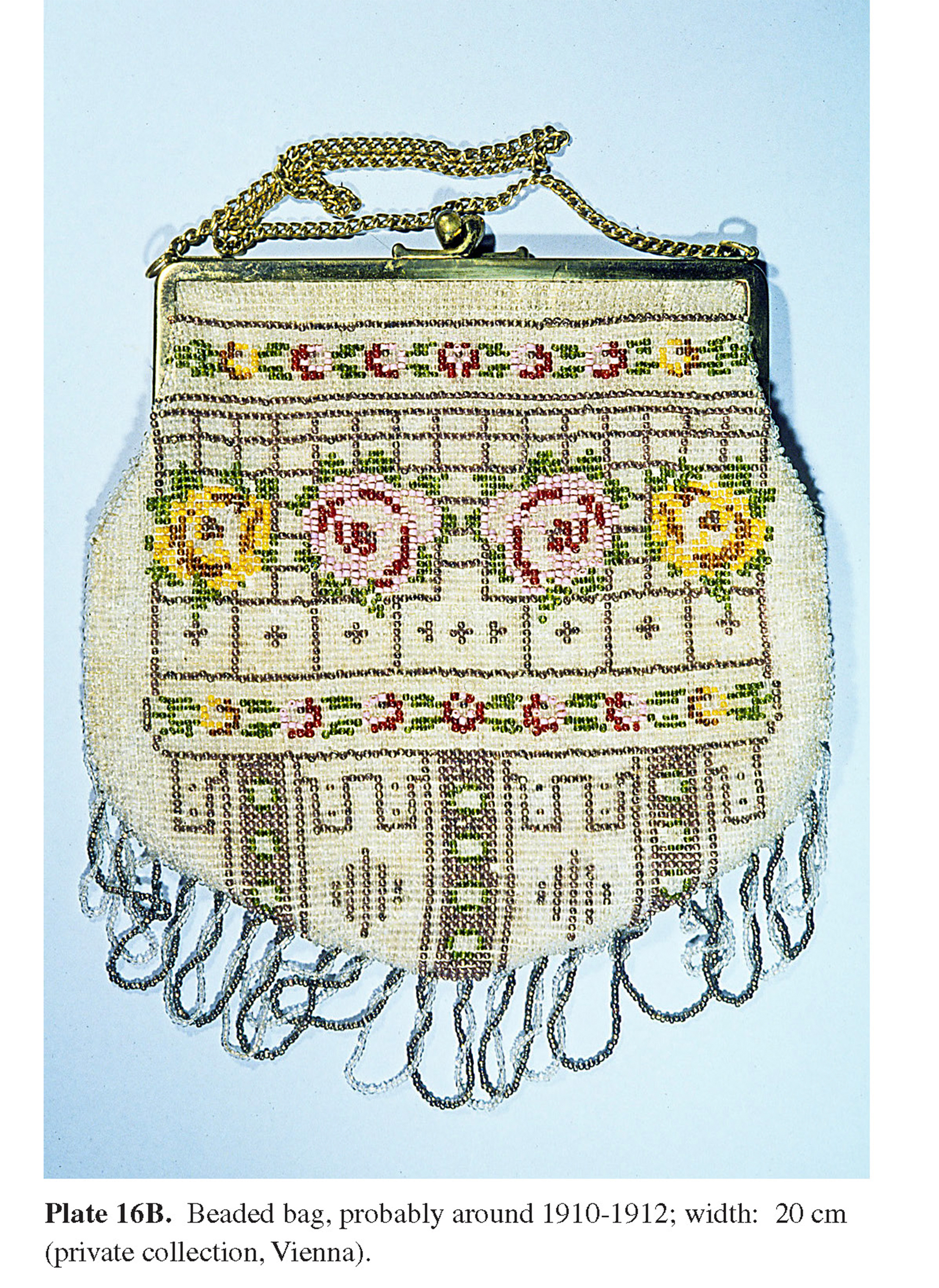 Plate 16B Beaded bag, probably around 1910-1912; width: 20 cm (private collection, Vienna).